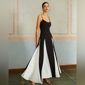 Color Block White/Black Maxi Dress. Brand New!